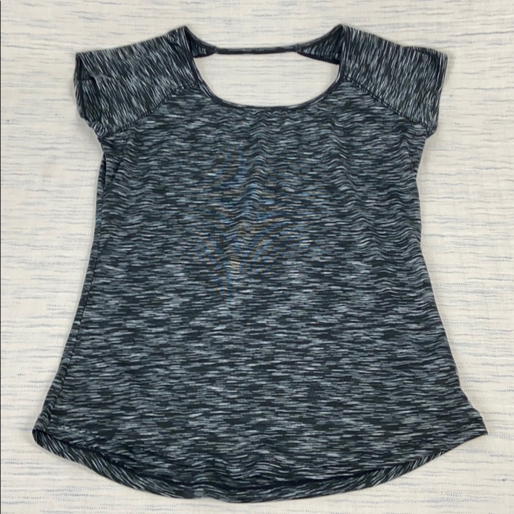 Space Dye Reebok Open Back Workout Athletic Top